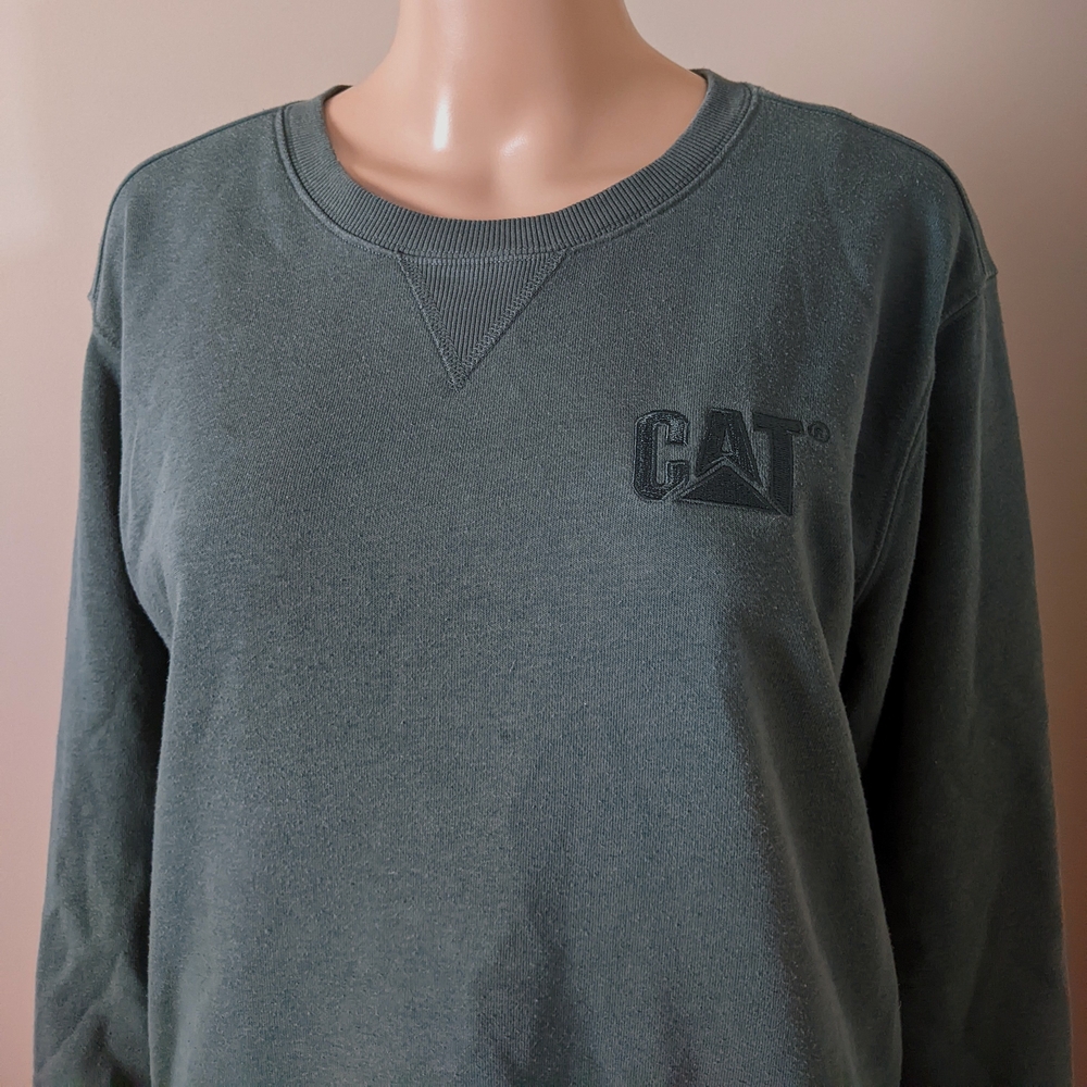 Cat Caterpillar Crewneck Sweater, Size Medium